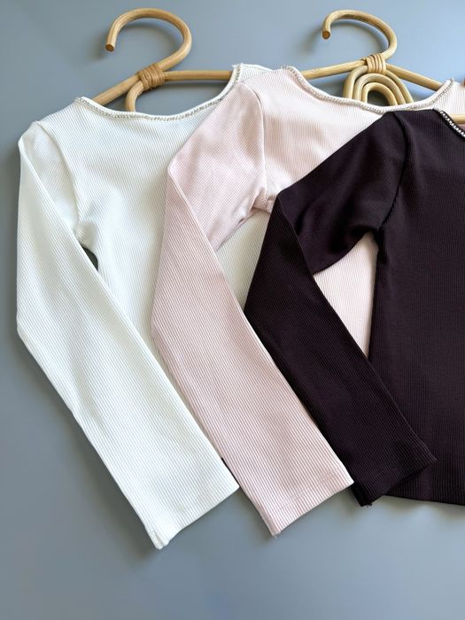 Лонгслів ZARA з камінчиками кофтинка лонгслив 6 7 8 9 10 11 12 13 р