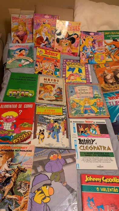 Grande coleção de livros de vários tipos