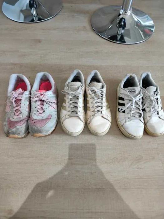 Lote 3 Pares de Ténis: New Balance e Adidas (Tam. 38)