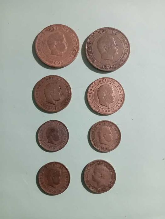 Moedas antigas de Reis anos 1891/92/93/1904/05/10