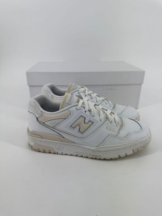 New Balance 550 białe kremowe sneakersy sportowe buty tenisówki