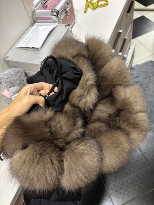 Бомбер куртка zvezda stolici мех песец трансформер