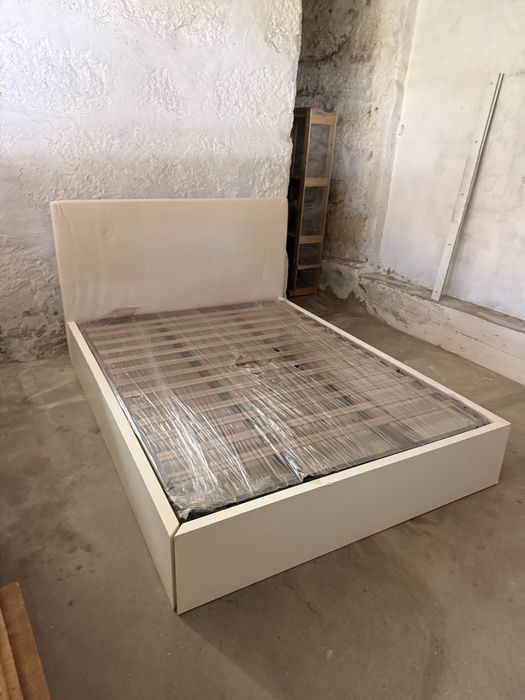 Cama Cab Estofada Base Lacada p/ Colchão 195x150