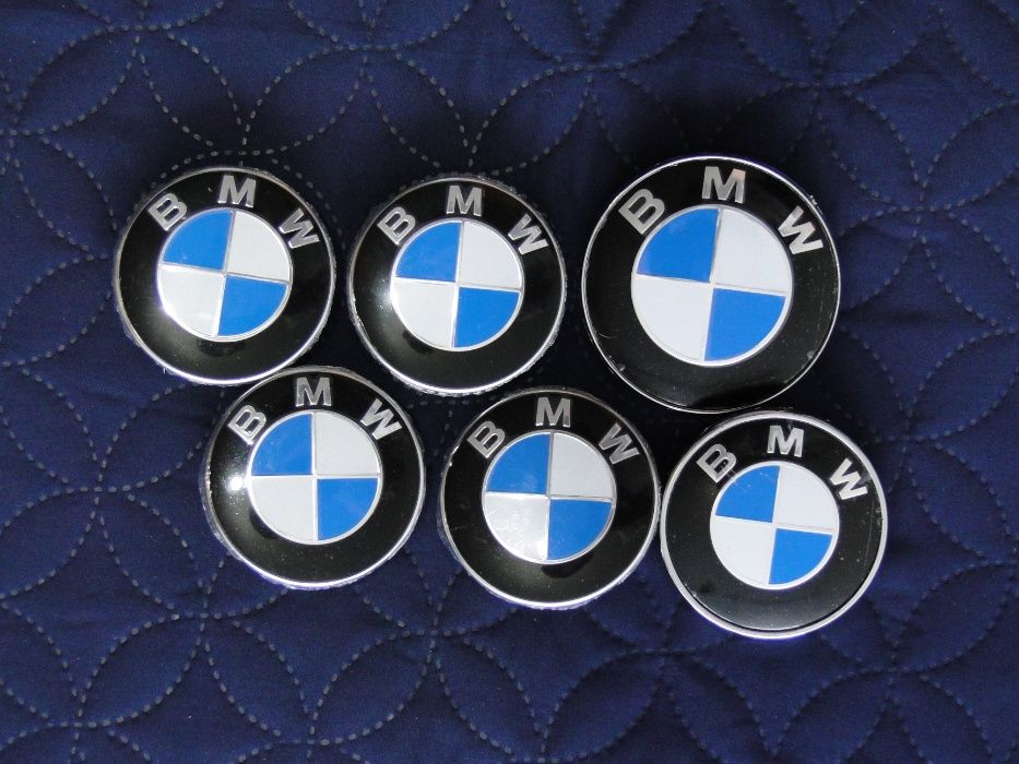 2x logo 4x Dekielek Dekielki kapsle BMW 68mm E46 E90 F30 E39 E60 F10