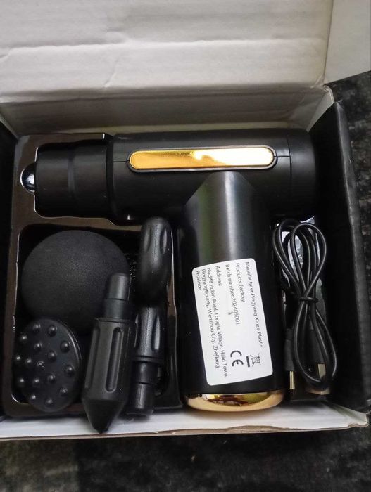 Електричний перкусійний масажер пістолет для тіла massage gun