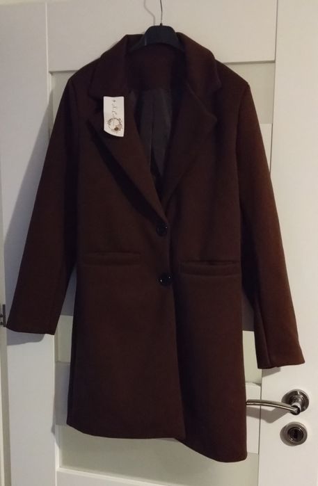 Czekoladowy płaszczyk Nowa kolekcja jesień zima