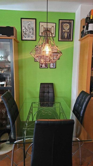 Stół szklany 140x80 + 4 krzesła chrom ekoskóra glamour