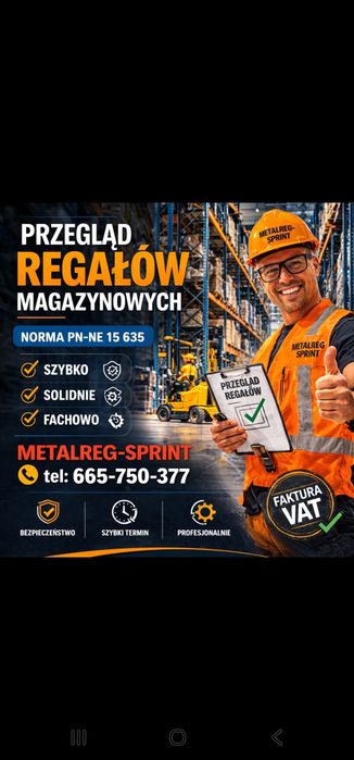 Przegląd Regałów Magazynowych - Montaż -Serwis