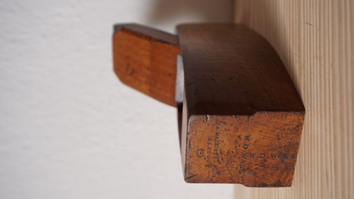 Plaina de madeira antiguidade escocesa estilo coffin