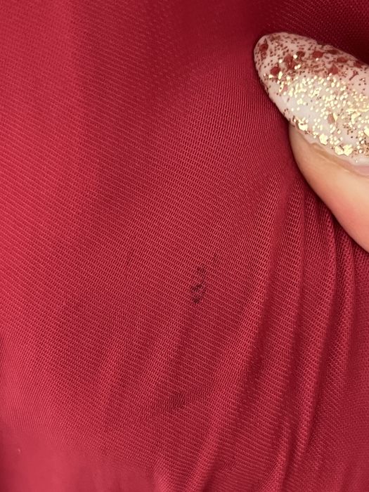 Sukienka długa malinowa z satyny Zara S