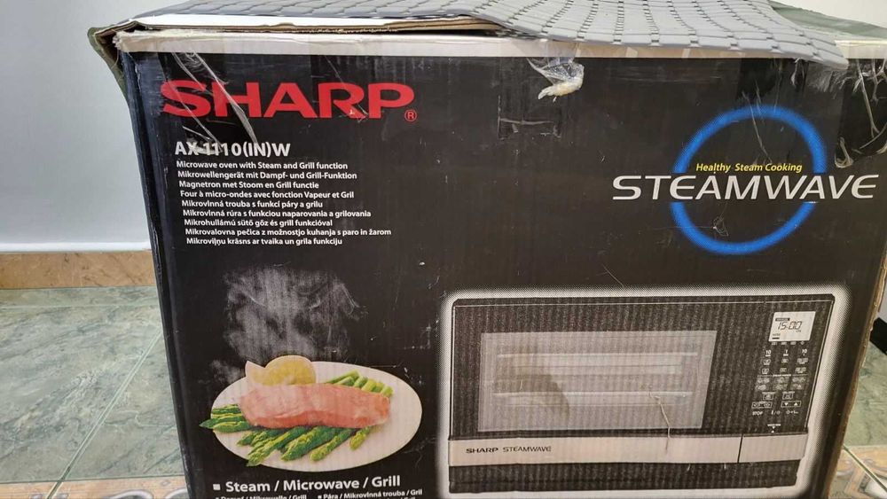 Мікрохвильова піч Sharp AX-1110(IN)W (STEAMWAVE)
