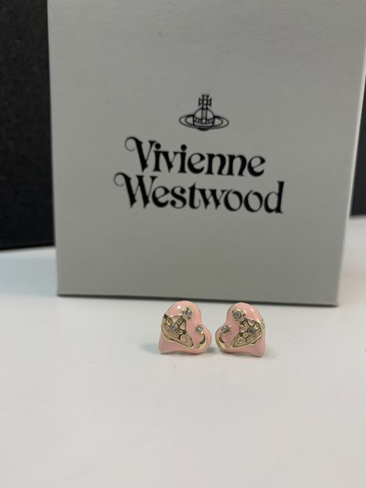 Сережки пусети Vivienne Westwood / y2k серце
