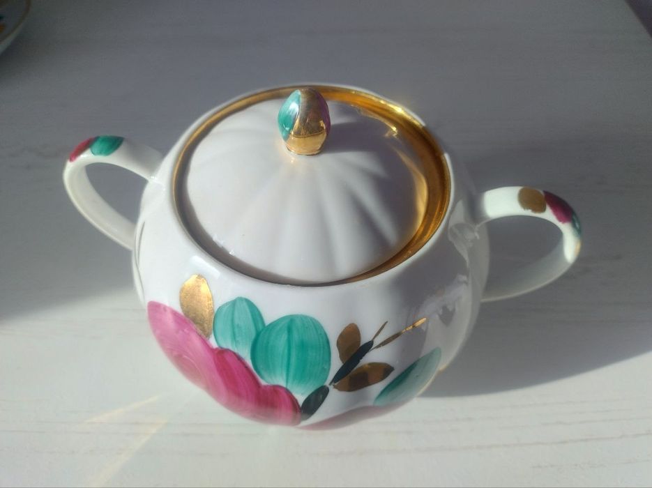 Чайник Цукорниця Дульово Дулево Агашка ручний розпис рідкісні