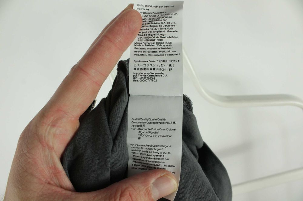 Легкий бавовняний лонгслів футболка Boss Gray Cotton Regular Fit Longsleeve Розмір М