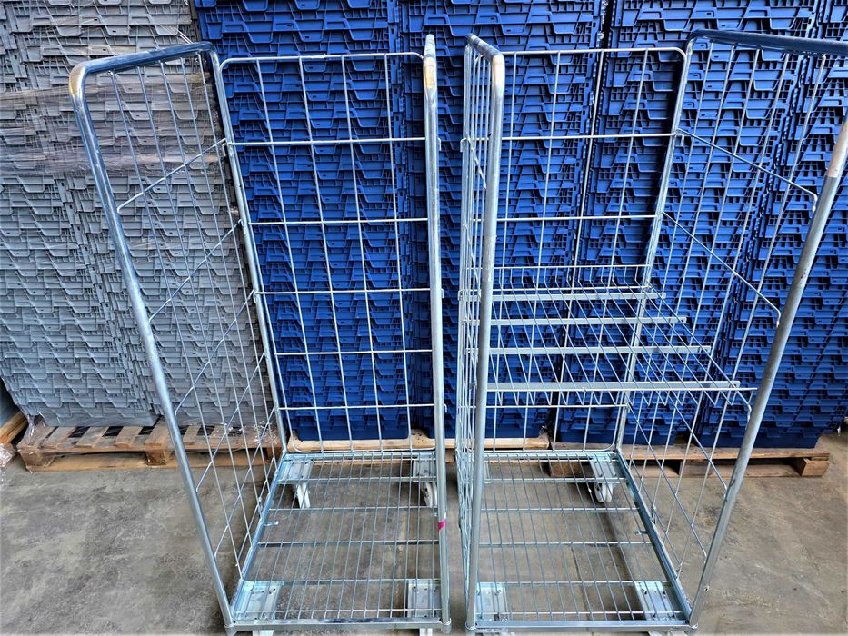 Wózek Kosz Magazynowy Transportowy Kurierski Siatkowy Rollkontene