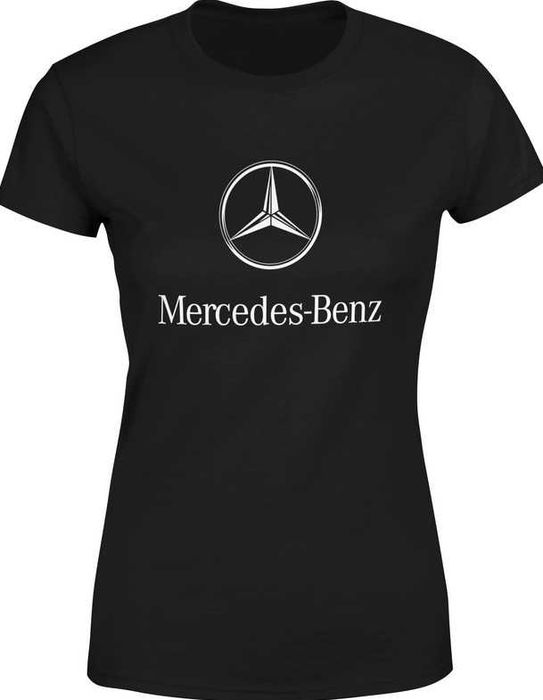 Koszulka damska Mercedes-benz logo motoryzacja bawelna nowa rozm. M