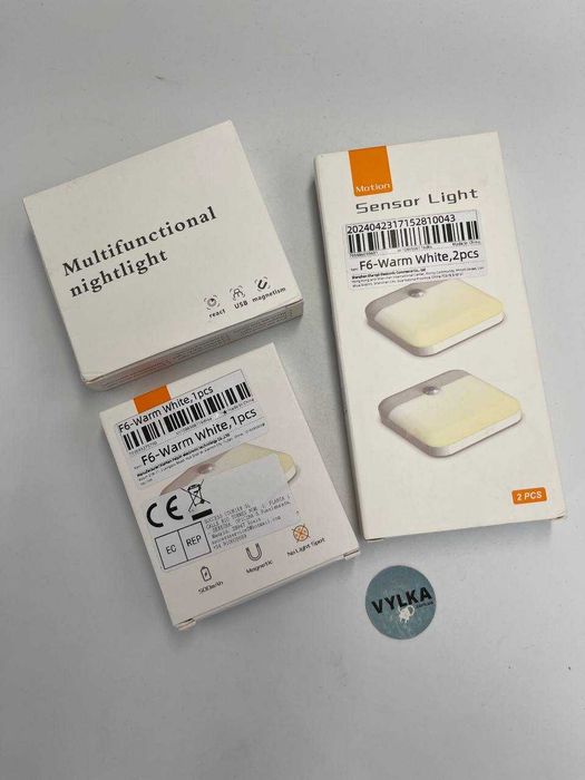 Світлодіодний LED-нічник з датчиком руху, акумуляторні