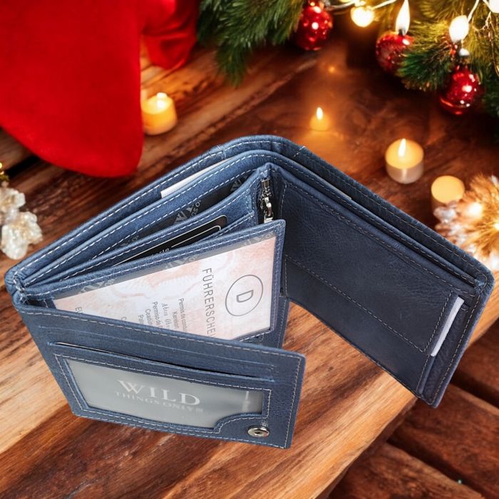 Elegancki męski portfel z prawdziwej skóry.