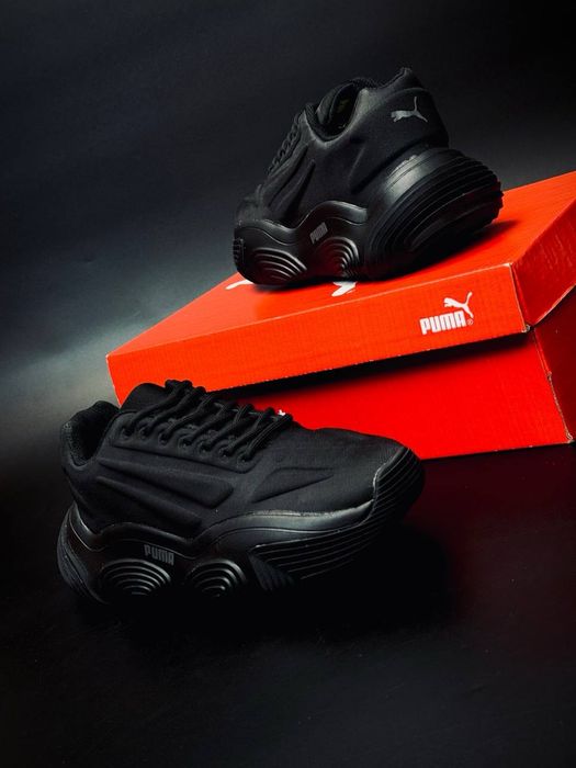 Черные женские красовки puma/ хит весны 2026/женские кожаные puma пума