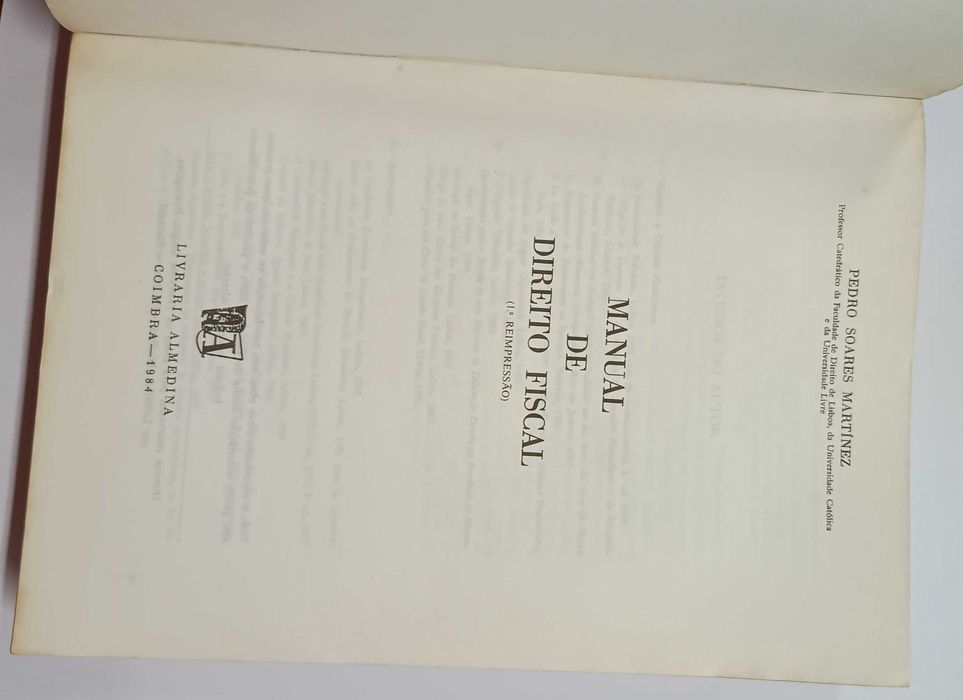 Manual de Direito Fiscal, de Pedro Soares Martinez