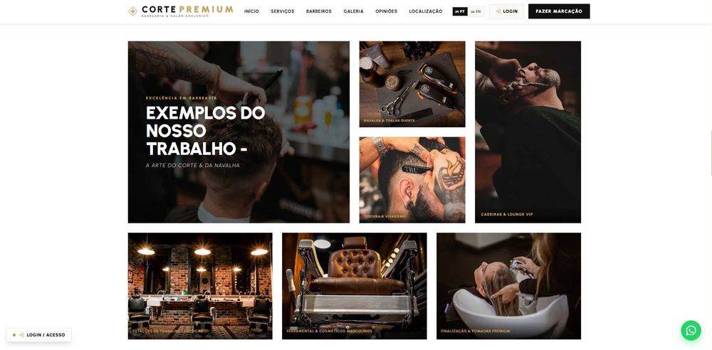Tenha um Site Profissional para a Sua Barbearia por Apenas 75€/Mês