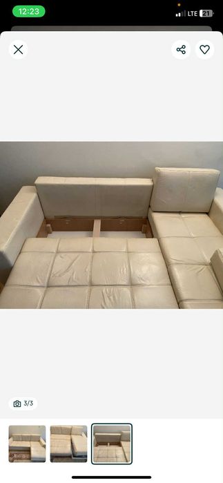 Kanapą narożna skórzanąskórzaną