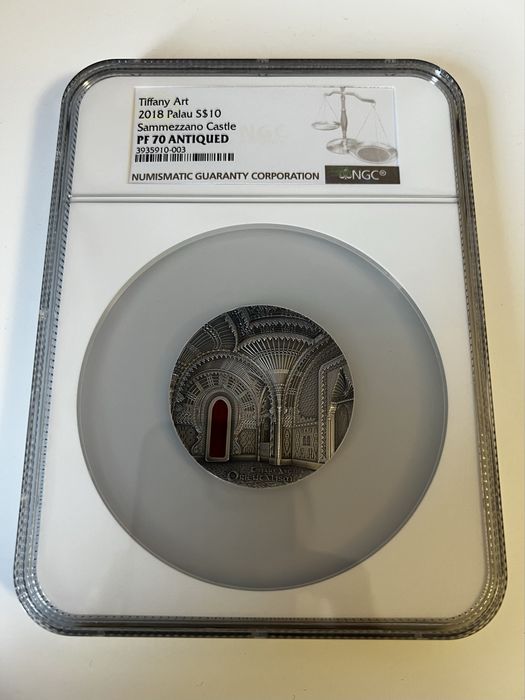 Tiffany Art 2018 Palau Sammezzano Castle NGC PF 70 ANTIQUED
