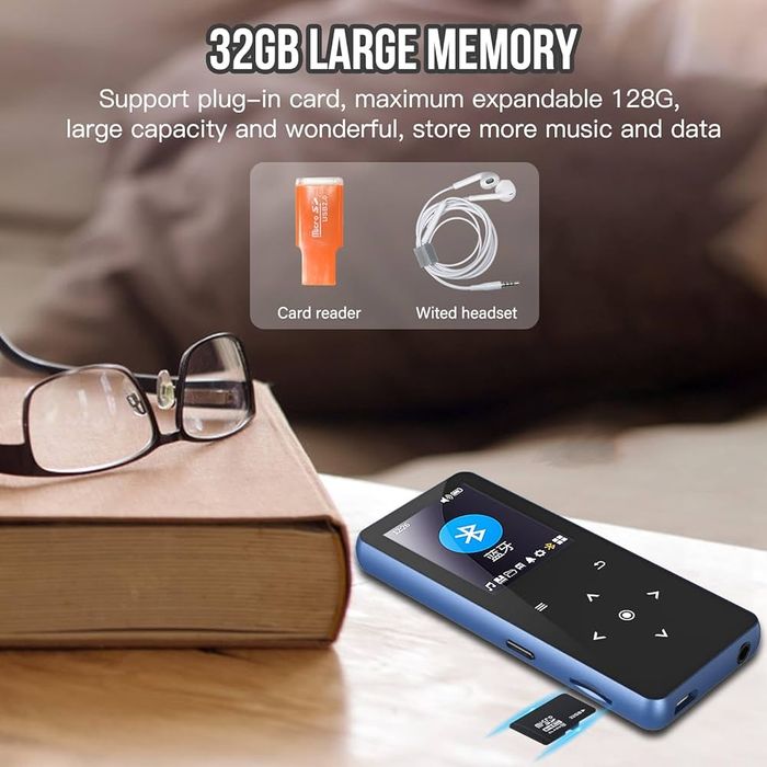 32 ГБ MP3-плеєр Bluetooth 5.0, музичний плеєр Hi-Fi