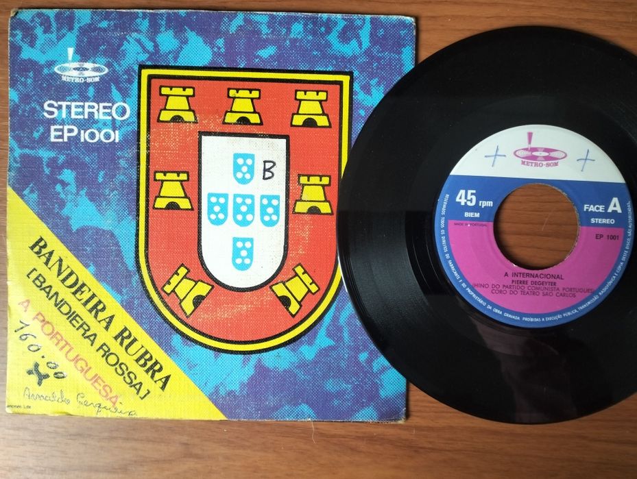 Disco de vinil single A Internaciona/A Portuguesa