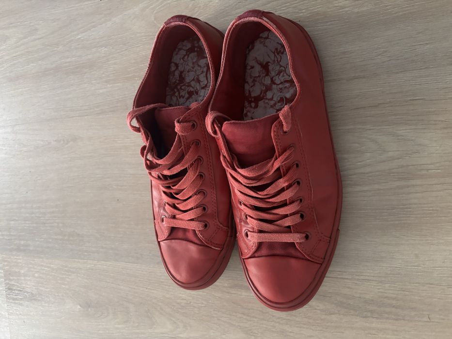 Tenis Aldo Low Top Pele Vermelho