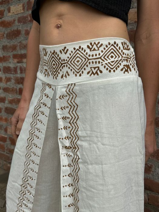 Spodnie etno bawełniane