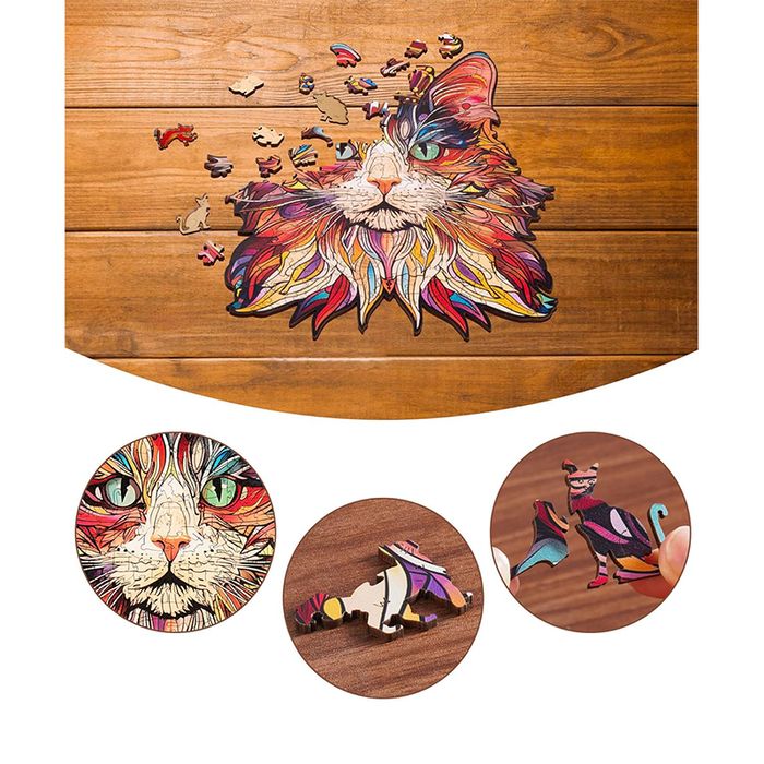 Cat King Drewniane puzzle 3D 200 el.