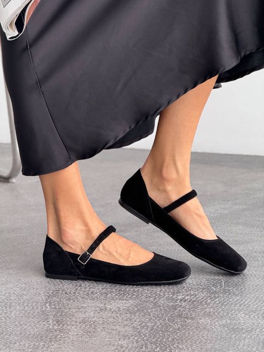 В наявності замшеві балетки квадратні в стилі Мері Джейн 39 40р