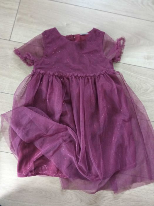 sukienka dziewczynka rozm.104 elegancka bordo brokat