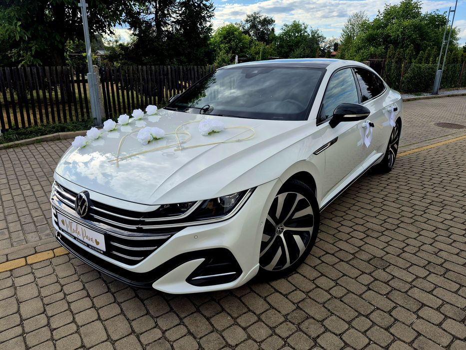 Volkswagen Arteon R-Line samochód, auto do ślubu, biała perła