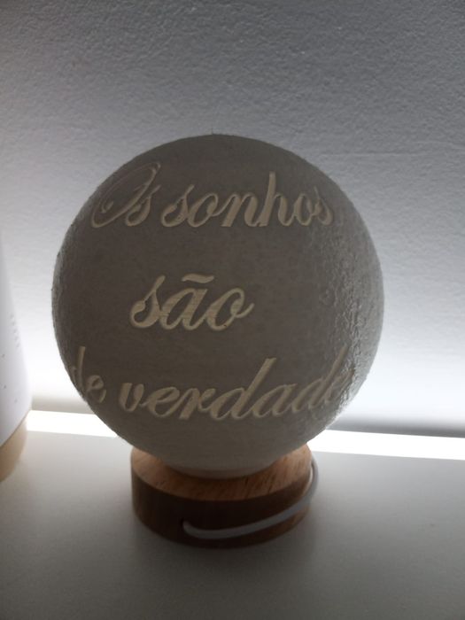 Candeeiro lua personalizado personalizável artesanal