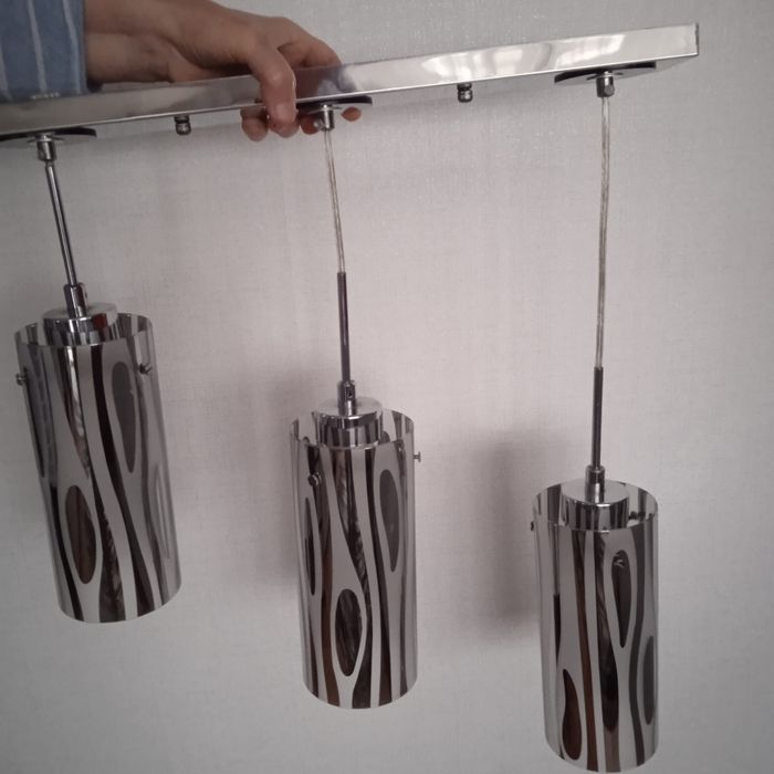 Lampa sufitowa srebrna