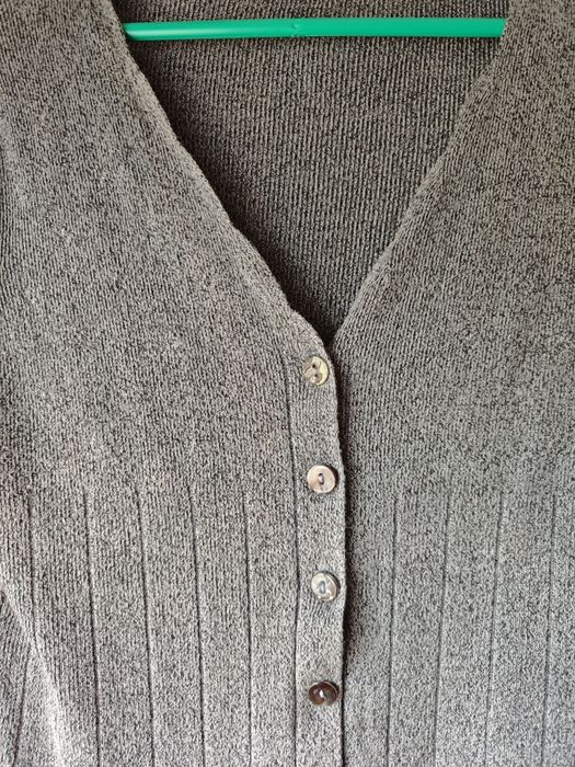 Sweter z bawełny rozmiar M szary