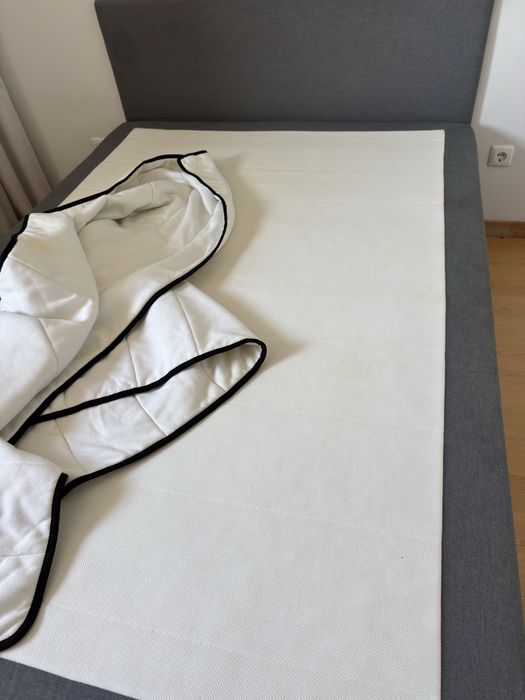 SÄBÖVIK Divan bed, firm/Vissle grey, 140x200 cm,+ colchão e capa