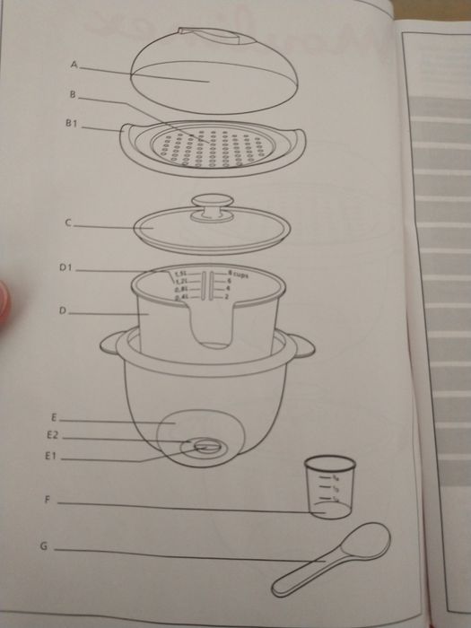 Máquina de cozer arroz e a vapor Moulinex Nova