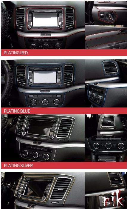 Оздоблення салону авто. Декоративна стрічка 5м. Молдинг