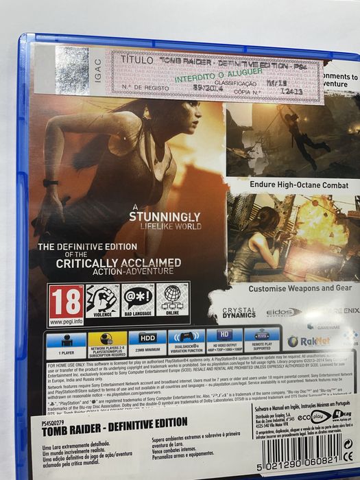 Jogo para ps4 (Tomb Raider - definitive edition)