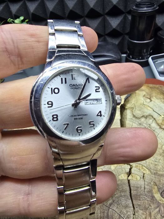 Stary zegarek casio stal nierdzewna