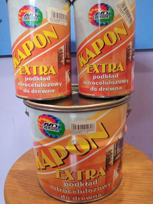 Лак «KAPON» нітроцелюлозний. Банки 3шт : 1л, 1л, 3л