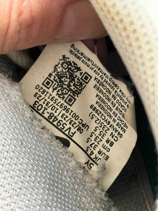 Nike Air Force buty sneakersy białe zielone 37 ,5