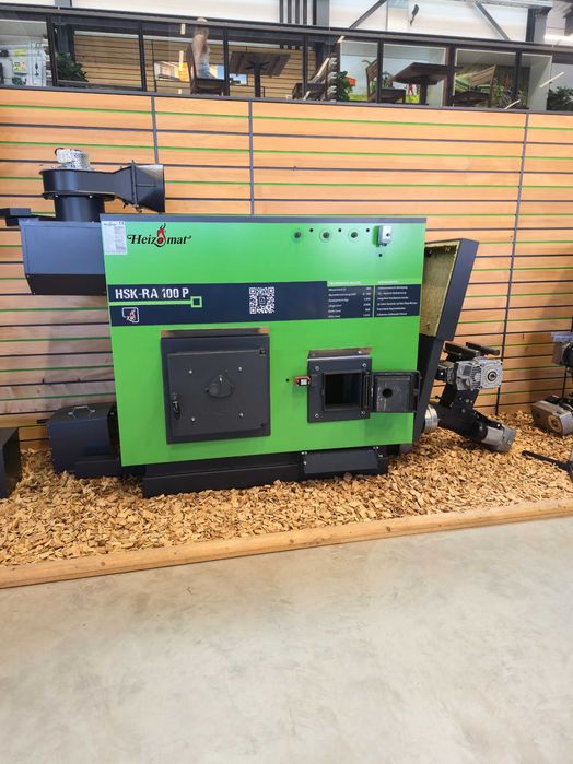 Piec na Trociny Zrębki Płytę MDF HDF Wióra Pellet Heizomat 100kw