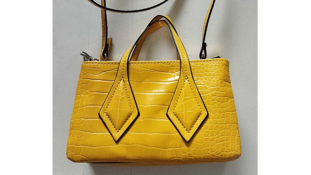 ZARA, torebka damska, żółta