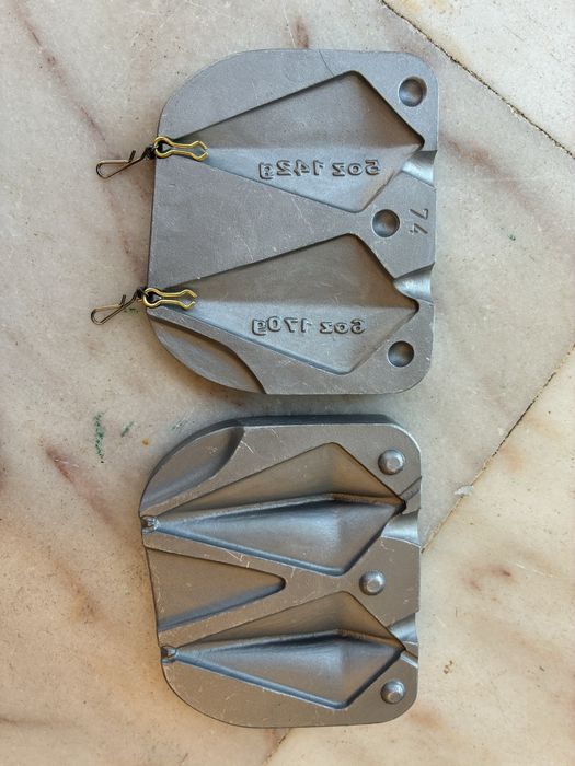 Molde chumbadas pesca P/destorcedores de 140 e 170gms novo a estrear