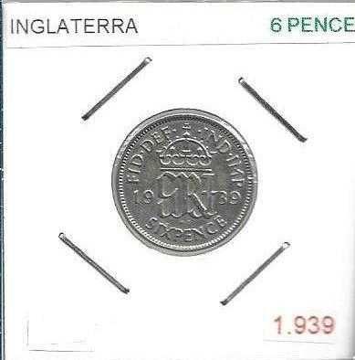 Inglaterra - - “Libra Esterlina” - - - 6 PENCE - - - Moedas