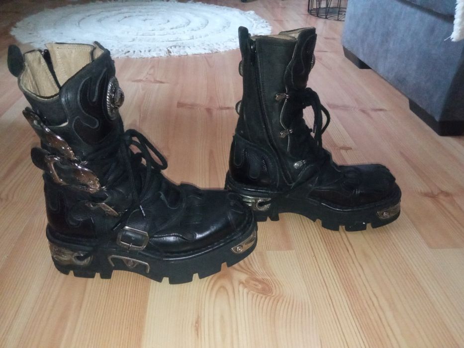 NEW ROCK Glany M-107-S2 Czarny roz 38 używane